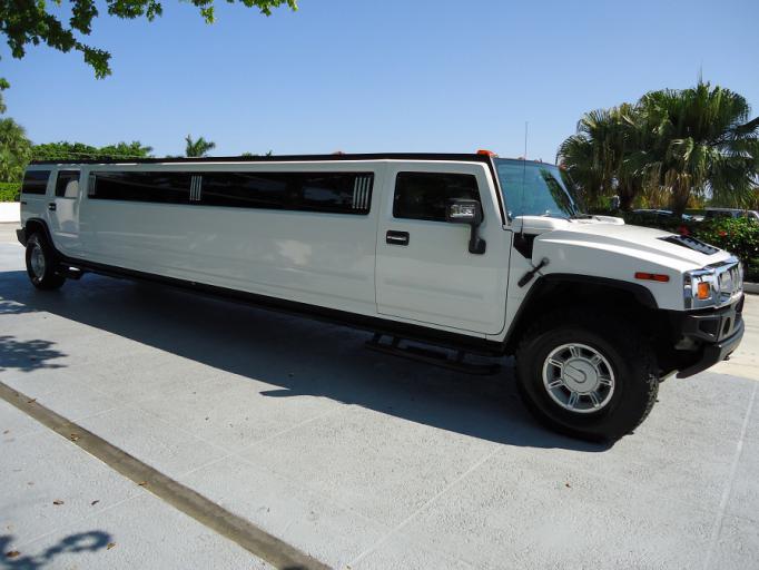 Near You White Hummer Limo 
